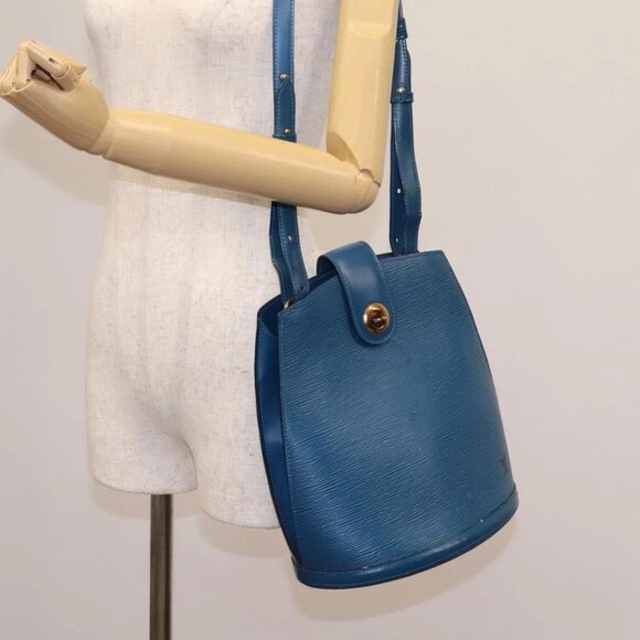 LOUIS VUITTON Epi Cluny Shoulder Bag Blue M52255 LV Auth ep8716 - Picture 14 of 16